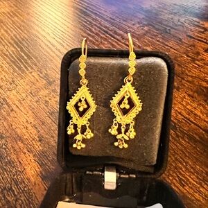 22k solid Gold Dangle Earrings